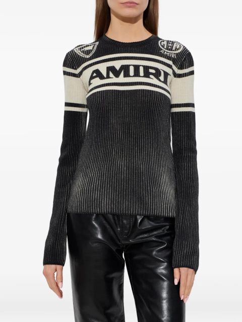 AMIRI logo-detail crew-neck T-shirt - Black - zdjęcie produktu nr 2