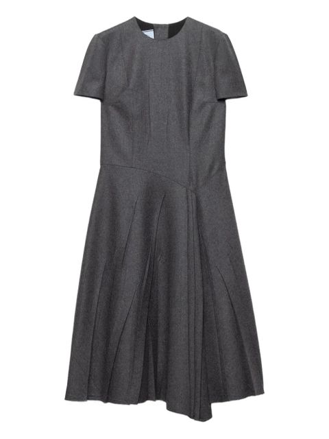 Prada asymmetrical short-sleeve midi dress - Grey - zdjęcie produktu nr 1