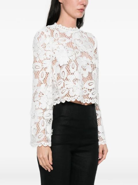 Self-Portrait lace top - White