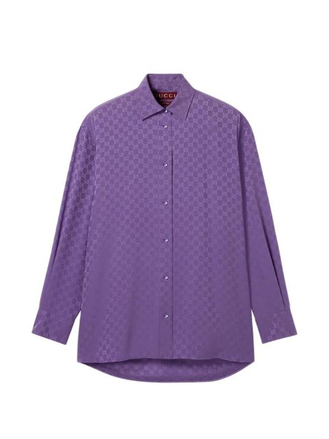 Gucci gg jacquard oversized shirt - Purple - zdjęcie produktu nr 1