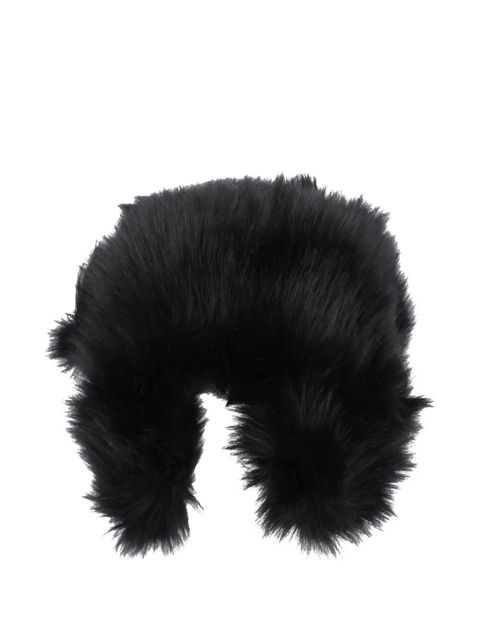 Ruslan Baginskiy fluffy ear-flap hat - Black