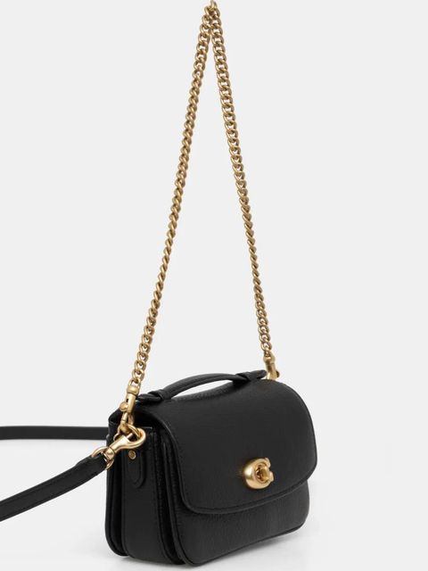 Coach torebka skórzana Cassie kolor czarny CW565 - zdjęcie produktu nr 2