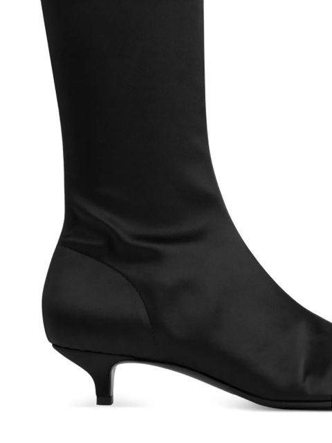 TOTEME 40mm satin knee-high boots - Black