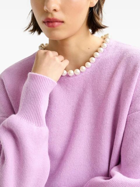 Essentiel Antwerp embellished-neck sweater - Pink