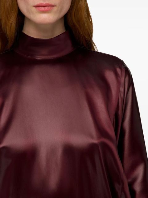 Ferragamo satin high-neck dress - Red