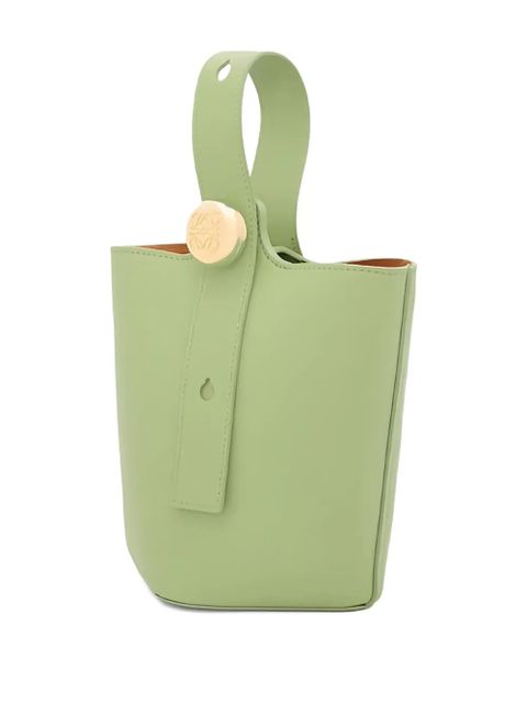 LOEWE mini Pebble calfskin bucket bag - Green