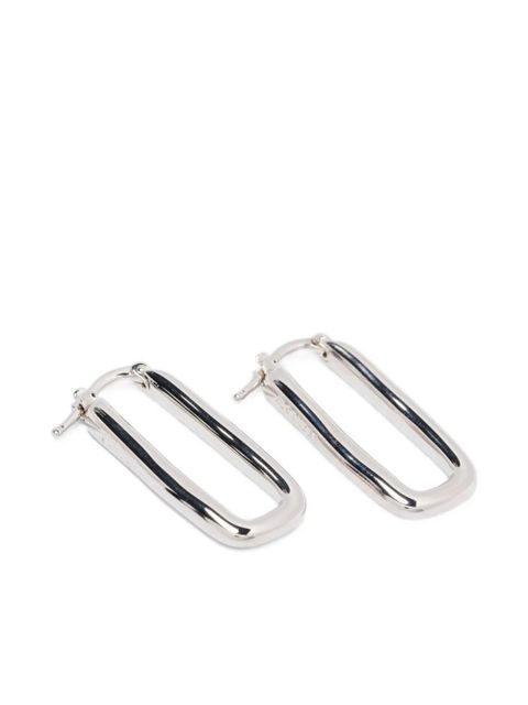 Jil Sander rectangle-frame earrings - Silver