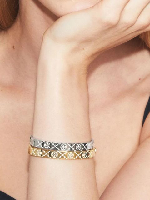 Tory Burch engraved statement bracelet - Gold - zdjęcie produktu nr 2