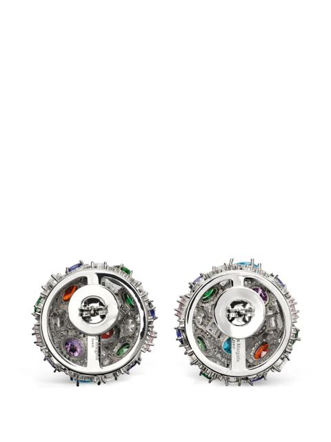 Maison Margiela Cluster Show crystal-embellished dome earrings - Silver - zdjęcie produktu nr 2