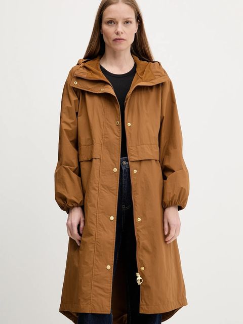 Barbour kurtka NABOO kolor brązowy przejściowa oversize LSP0241