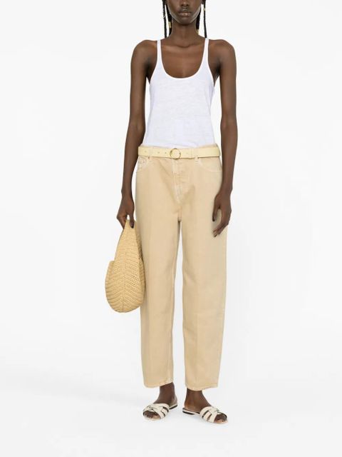 TOTEME linen racerback tank top - White