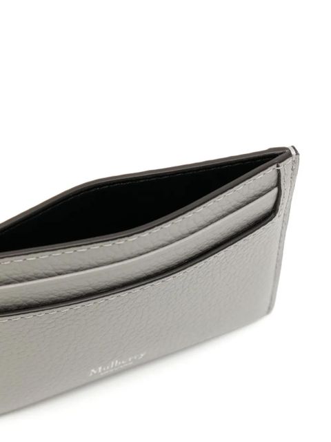 Mulberry Continental embossed-logo leather carholder - Grey