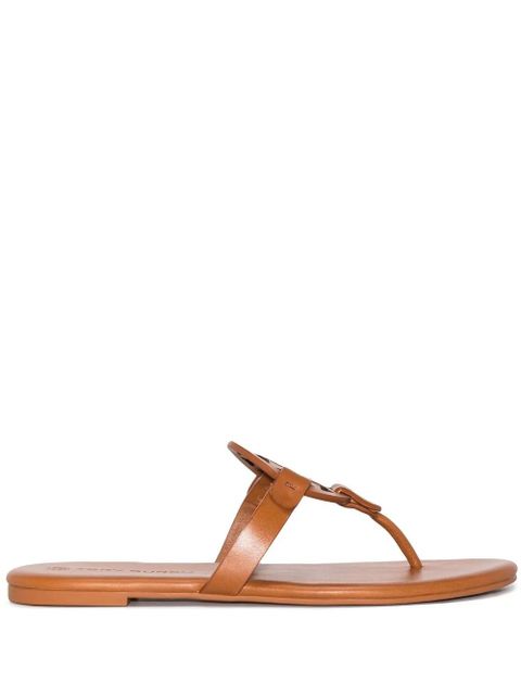 Tory Burch Miller Soft logo leather sandals - Brown - zdjęcie produktu nr 1