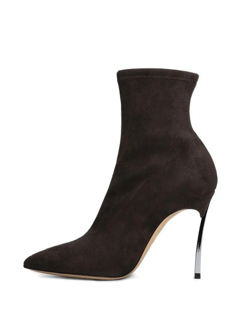 Casadei 100mm Blade pointed-toe boots - Brown - zdjęcie produktu nr 2