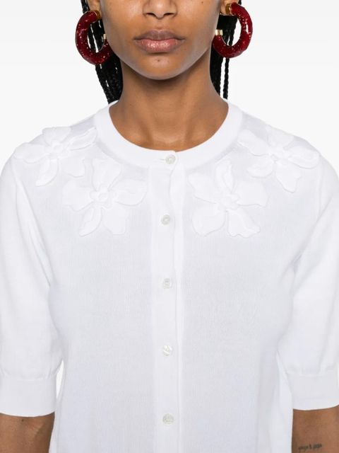 Valentino Garavani embroidered cotton cardigan - White
