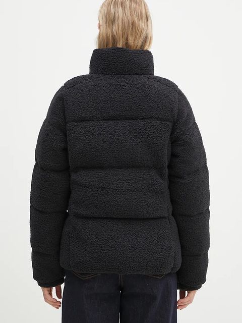 Columbia kurtka Puffect Sherpa damska kolor czarny zimowa oversize 2089231