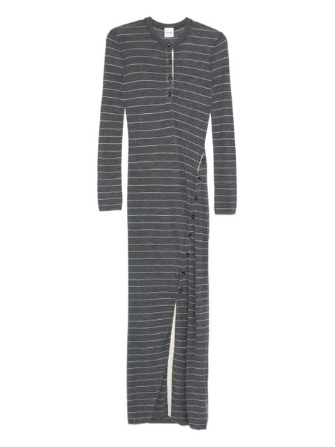 Nanushka Dakoa striped button-front maxi dress - Grey - zdjęcie produktu nr 1
