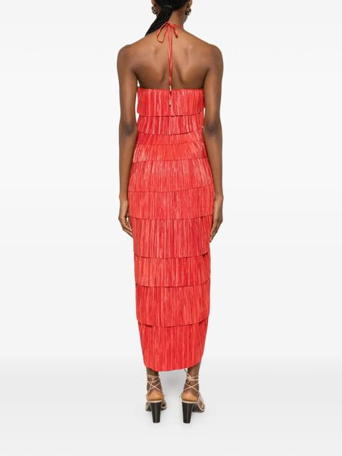 Cult Gaia Patrizia pleated halterneck dress - Red