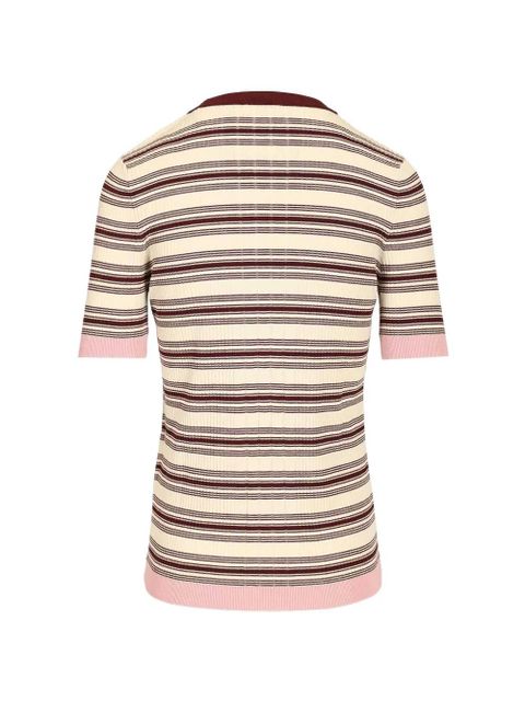 Moncler striped ribbed-knit sweater - Neutrals