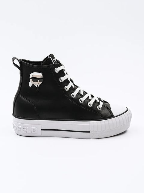 Karl Lagerfeld trampki skórzane KAMPUS MAX NFT damskie kolor czarny KL60445T - zdjęcie produktu nr 1