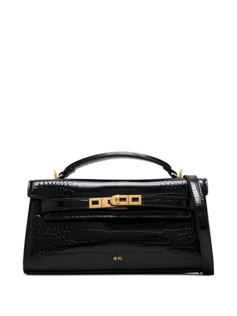 JW Pei croc-effect top-handle tote bag - Black - zdjęcie produktu nr 1
