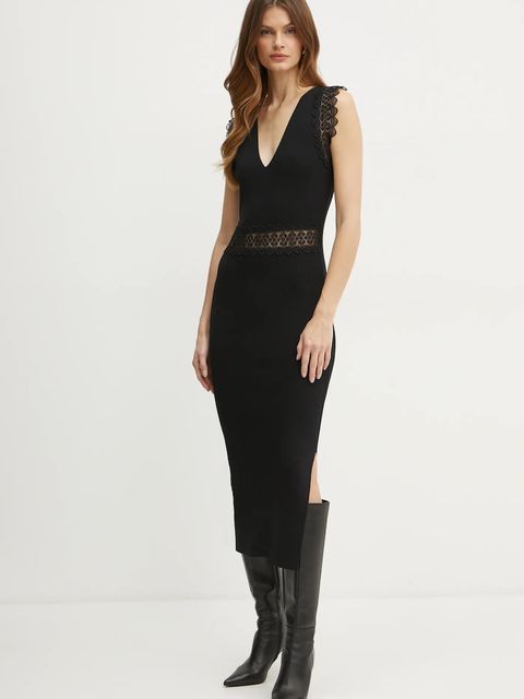 Morgan sukienka RMYA kolor czarny midi dopasowana RMYA