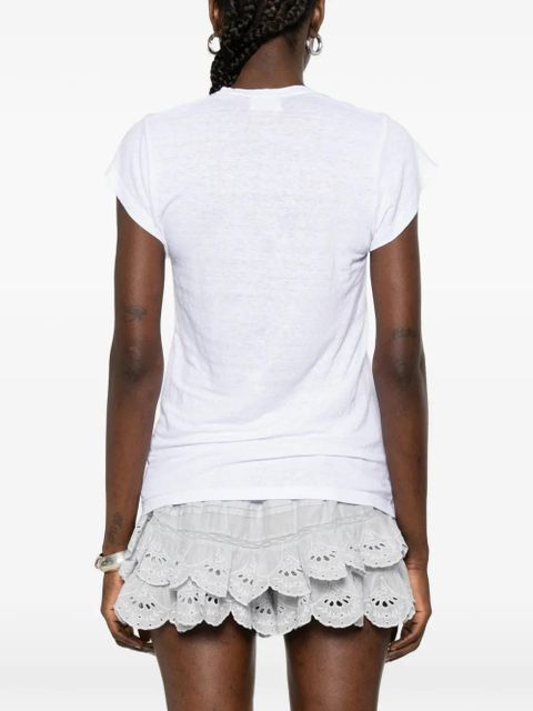 MARANT ÉTOILE Zankou V-neck T-shirt - White