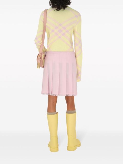 Burberry buckle-fastening wool kilt - Pink