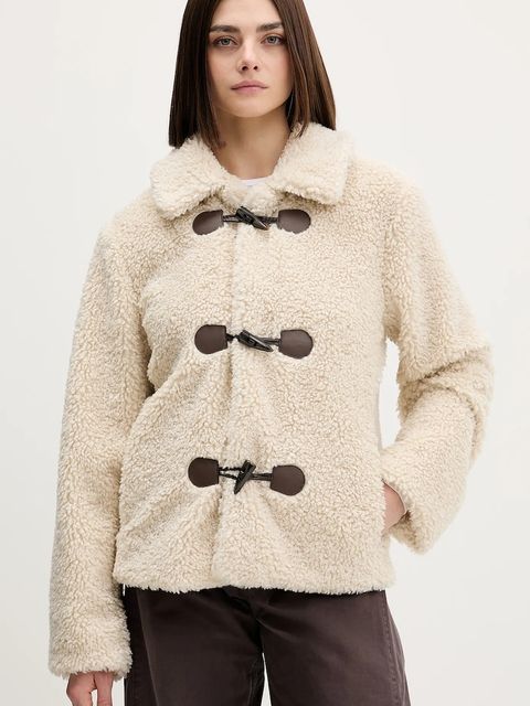 Hollister Co. kurtka kolor beżowy przejściowa KI344-5064-100 - zdjęcie produktu nr 1