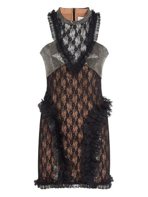 Self-Portrait Lace Crystal mini dress - Black - zdjęcie produktu nr 1