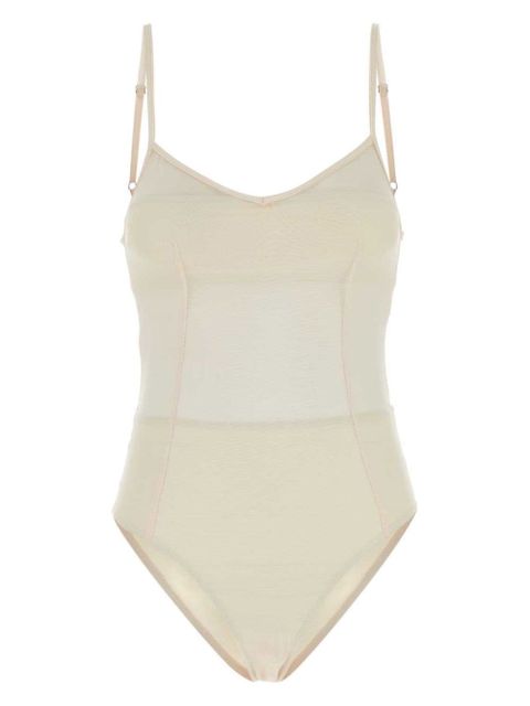 Prada tulle V-neck swimsuit - Neutrals - zdjęcie produktu nr 1