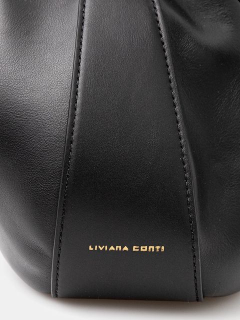 Liviana Conti torebka skórzana kolor czarny A5WA01