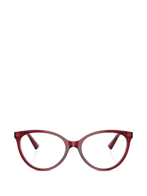Jimmy Choo transparent round-frame glasses - Red - zdjęcie produktu nr 1