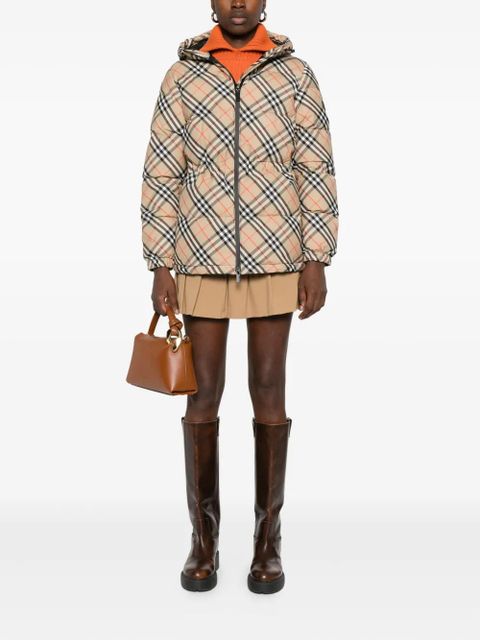 Burberry Vintage Check pattern puffer jacket - Neutrals - zdjęcie produktu nr 2