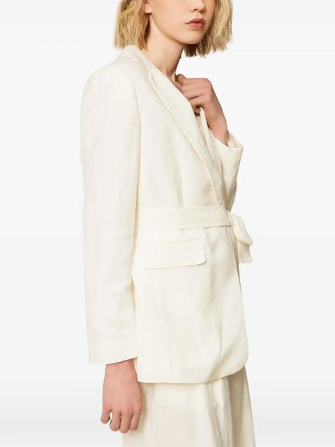 TWINSET belted blazer - White