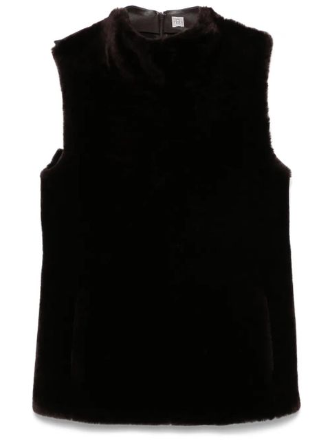 TOTEME shearling-panel top - Brown - zdjęcie produktu nr 1