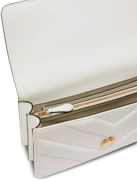 PINKO medium Love Bag One chevron chain leather shoulder bag - White