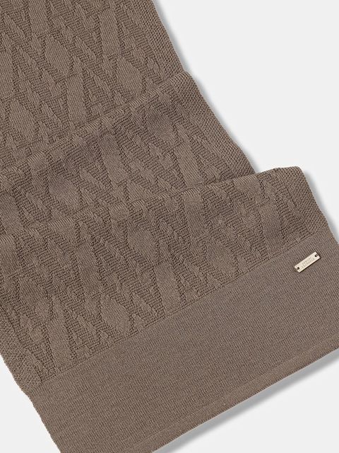 Armani Exchange szalik wełniany damski kolor brązowy gładki XW001496 AF11956 - zdjęcie produktu nr 2