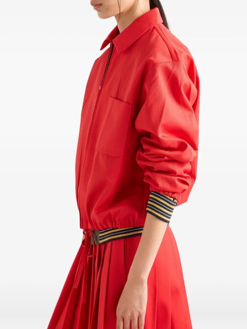 Prada gabardine blouson jacket - Red