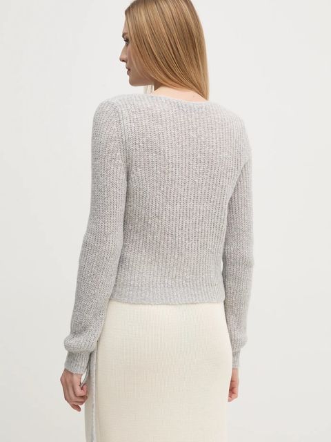 OUI sweter damski kolor szary 91106