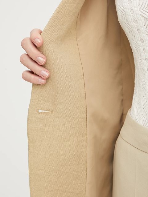 Morgan marynarka kolor beżowy jednorzędowa gładka VAVIK