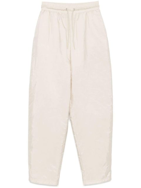 Prada enamel triangle-logo trousers - Neutrals