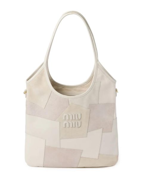 Miu Miu Ivy leather patchwork bag - White - zdjęcie produktu nr 1