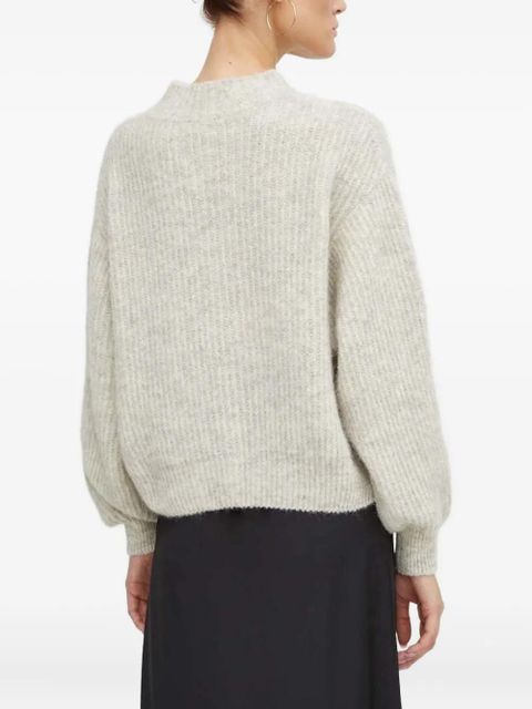 American Vintage East ribbed balloon-sleeve jumper - Neutrals