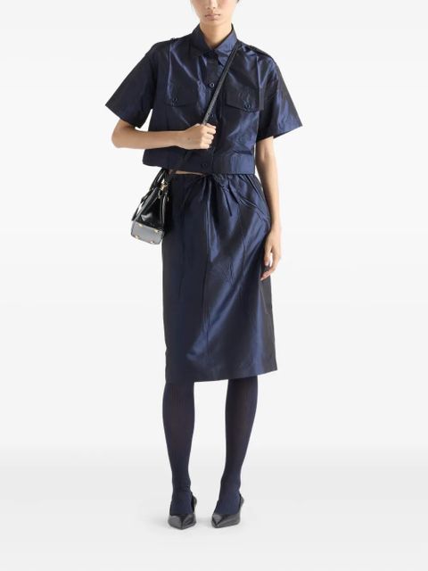 Prada drawstring midi pencil skirt - Blue - zdjęcie produktu nr 2