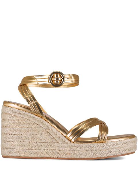 Gianvito Rossi Mekong strappy buckle espadrilles - Gold - zdjęcie produktu nr 1