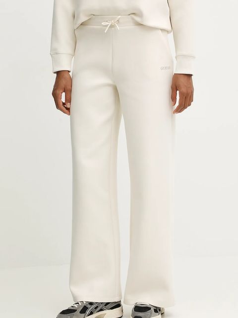 Guess spodnie dresowe AURELIA damskie kolor beżowy gładkie V5BB03 K1971 - zdjęcie produktu nr 1