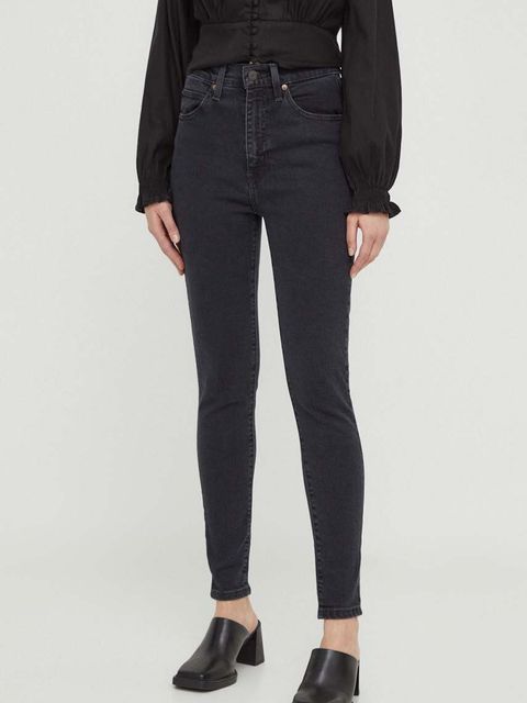Levi's jeansy RETRO HIGH SKINNY damskie kolor czarny - zdjęcie produktu nr 1