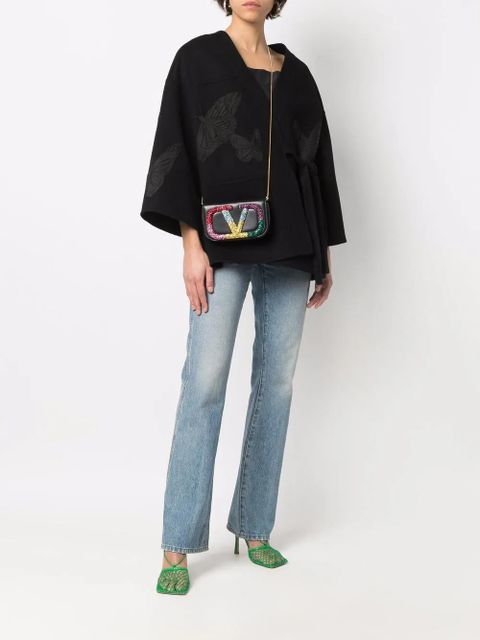 Valentino Garavani embroidered butterfly wrap jacket - Black - zdjęcie produktu nr 2