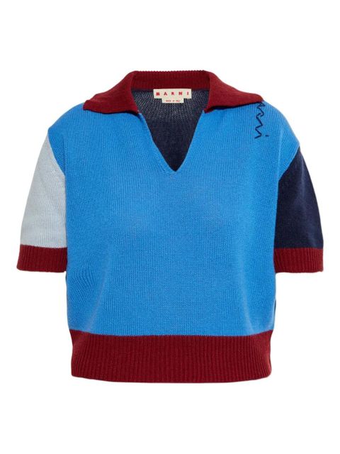 Marni colourblock short-sleeve top - Blue - zdjęcie produktu nr 1